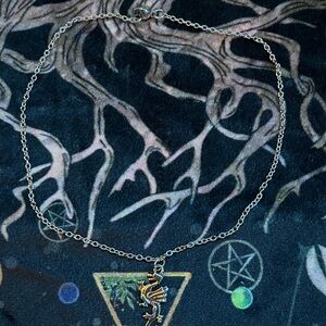 Sterling Silver Gryphon Pendant Necklace - Silver